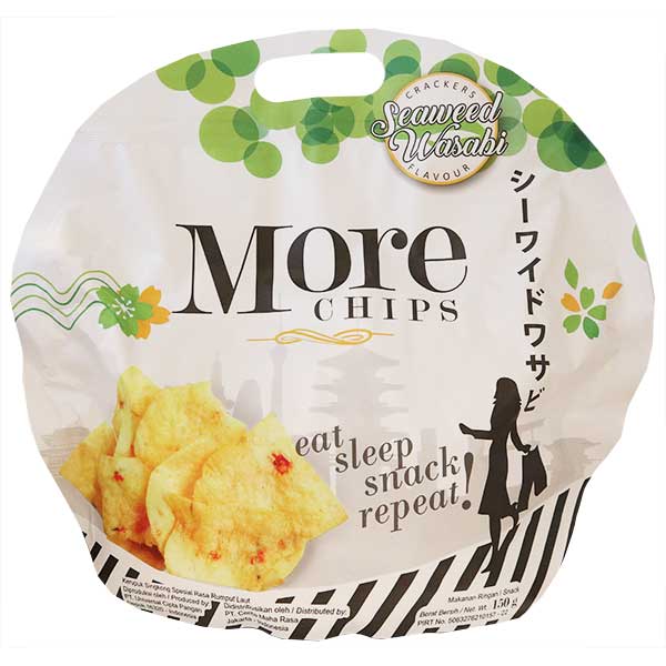 More Chips Cassava Cracker Zeewier Wasabi Poeder 150g Amazing Oriental