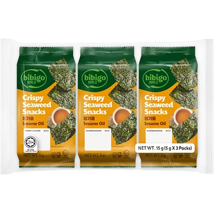 CJ Bibigo Knapperige Zeewiersnacks Sesam Smaak