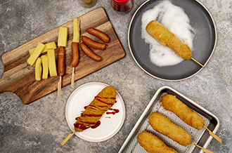 Korean Cheese Rice (Hot) Dog │ Amazing Oriental │ Aziatische Recepten