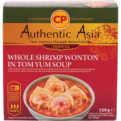 CP Whole Shrimp Wonton in Tom Yum Soup