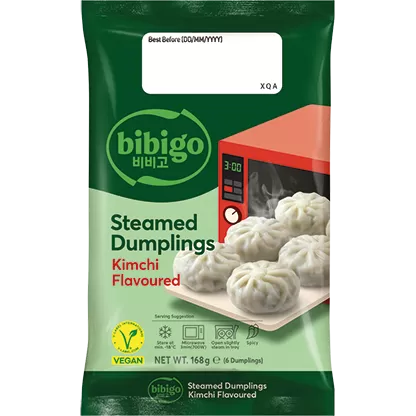 CJ Bibigo Microwavable Steamed Mandu Kimchi
