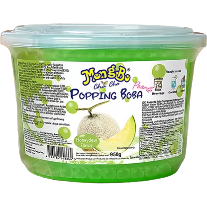 Mongbo Chacha Popping Boba Pearls Honeydew Flavour