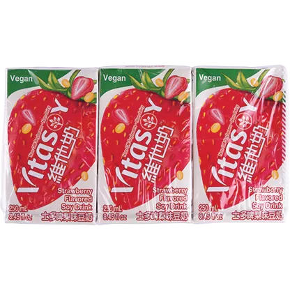 Vita Soyabean Milk Low Sugar Strawberry Flavour