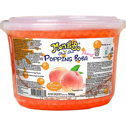 Mong Bo Cha Cha Popping Boba Pearls Peach Flavour