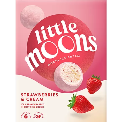 Little Moons Strawberries & Cream Mochi Ice Cream